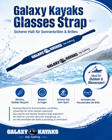 Galaxy Kayaks Neopren Brillenband Wassersport Sicherung Brillensicherung