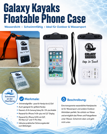 Galaxy Kayaks schwimmende Handytasche wasserdicht Handyhülle Schutzhülle