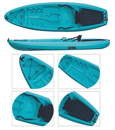 Galaxy Kayaks Reef – 1er Sit-on-Top Freizeit- und Wanderkajak im Komplettset