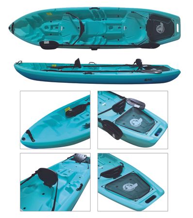 Galaxy Reef Tandem 2 Personen Kajak Sit-on-Top Familienkajak inkl. Paddel & Sitze