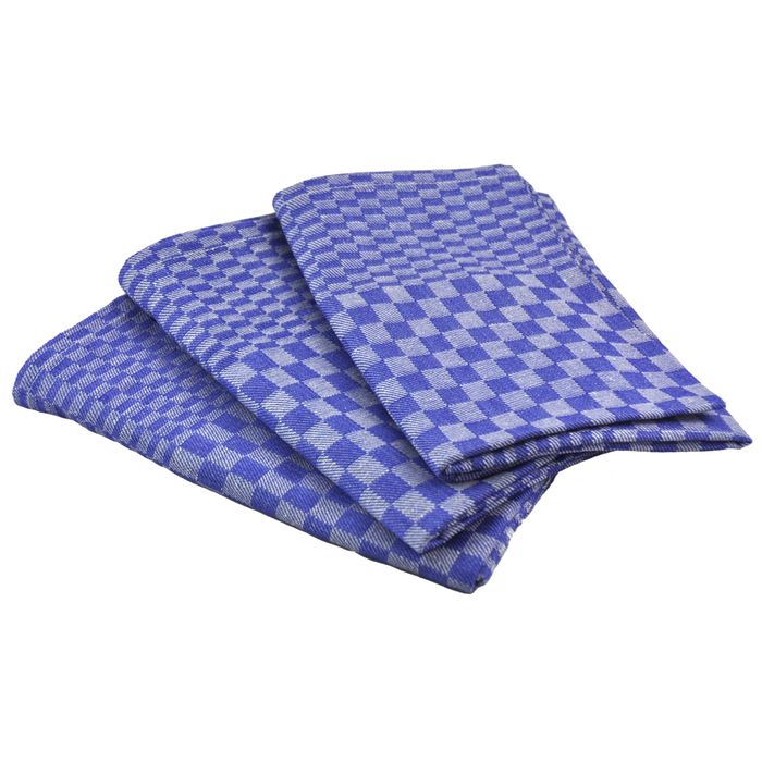 200 Stück) Grubenhandtuch aus Baumwolle - 200g/m² - 50x100cm - Blaukariert