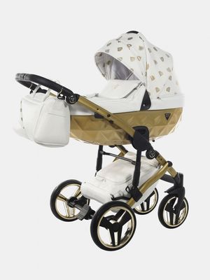 Junama Glow V2 Kombikinderwagen in Weiss und Gold