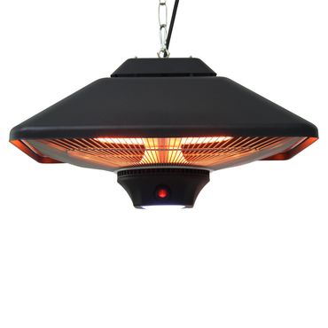 Terrassenstrahler Deckenstrahler Heizstrahler mit Fernbedienung LED Beleuchtung, 2000W, 43x43x25cm