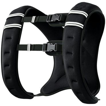 Krafttraining Gewichtsweste 10 kg verstellbar, Schwarz 40 x 35 cm
