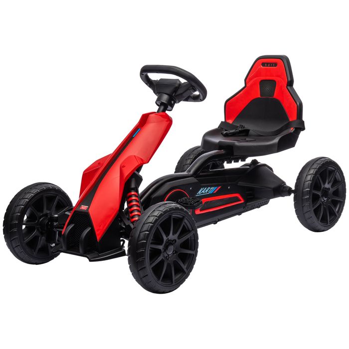 Gokart Kinderfahrzeug mit verstellbarem Sitz, Handbremse und Pedalantrieb für 3 bis 8 Jahre