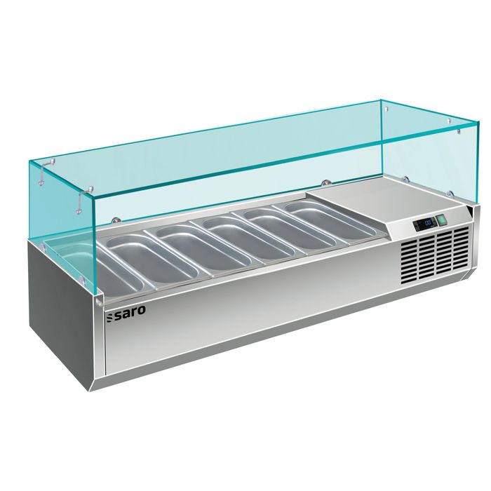 SARO Kühlaufsatzvitrine VRX 1500/380 für sechs GN 1/3 Behälter