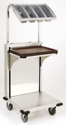 SARO TAB2 Tablettspender aus AISI 304 und Kunststoff mit vierteiligem Besteckkasten