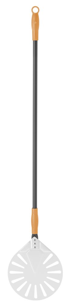 HENDI Pizzaschaufel rund perforiert 230 x 1200 mm aus Aluminium