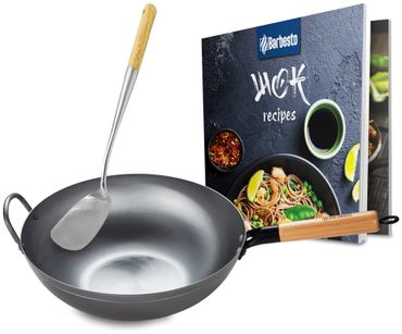 Wok Set Flach, natura