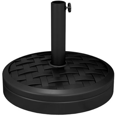 Sonnenschirmständer aus Beton 18 kg, Rund 32/38/48mm Schwarz