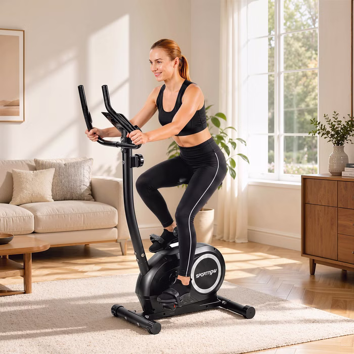 Heimtrainer Fahrrad mit Magnetwiderstand und LCD-Display für Fitness zuhause