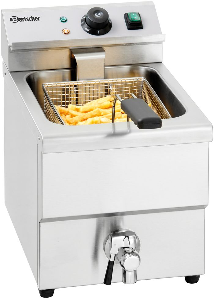 Bartscher Elektro-Fritteuse Imbiss I mit 8-Liter-Becken und Ablasshahn