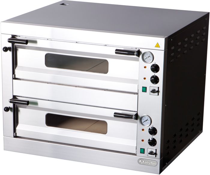 Bartscher elektrischer Zweikammer Pizzaofen E8 für acht Pizzen
