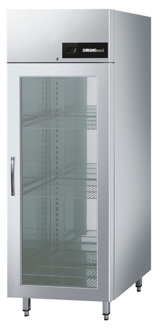 CHROMOnorm NOVA Gastro Kühlschrank mit Glastür BR 690 GN 2/1