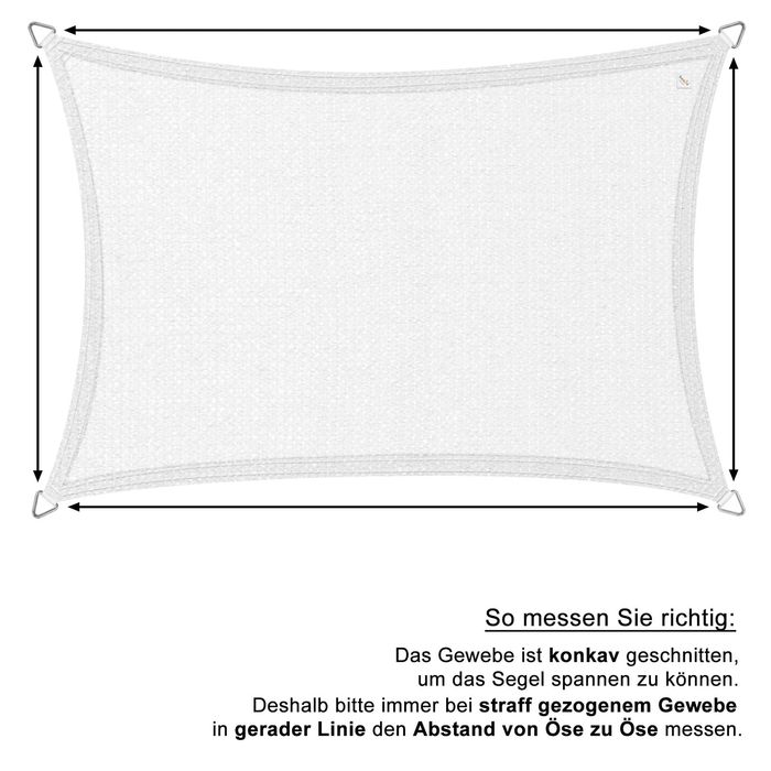garden place sonnensegel UMI Wasserdicht 2,5x4m Rechteckig Sonnenschutz Wetterschutz PES Polyester Segel Baldachin 95% UV Schutz mit Seilen für Garten Slaapzakken WIGO size:14 kinderwagen sonnensegel dm Moon