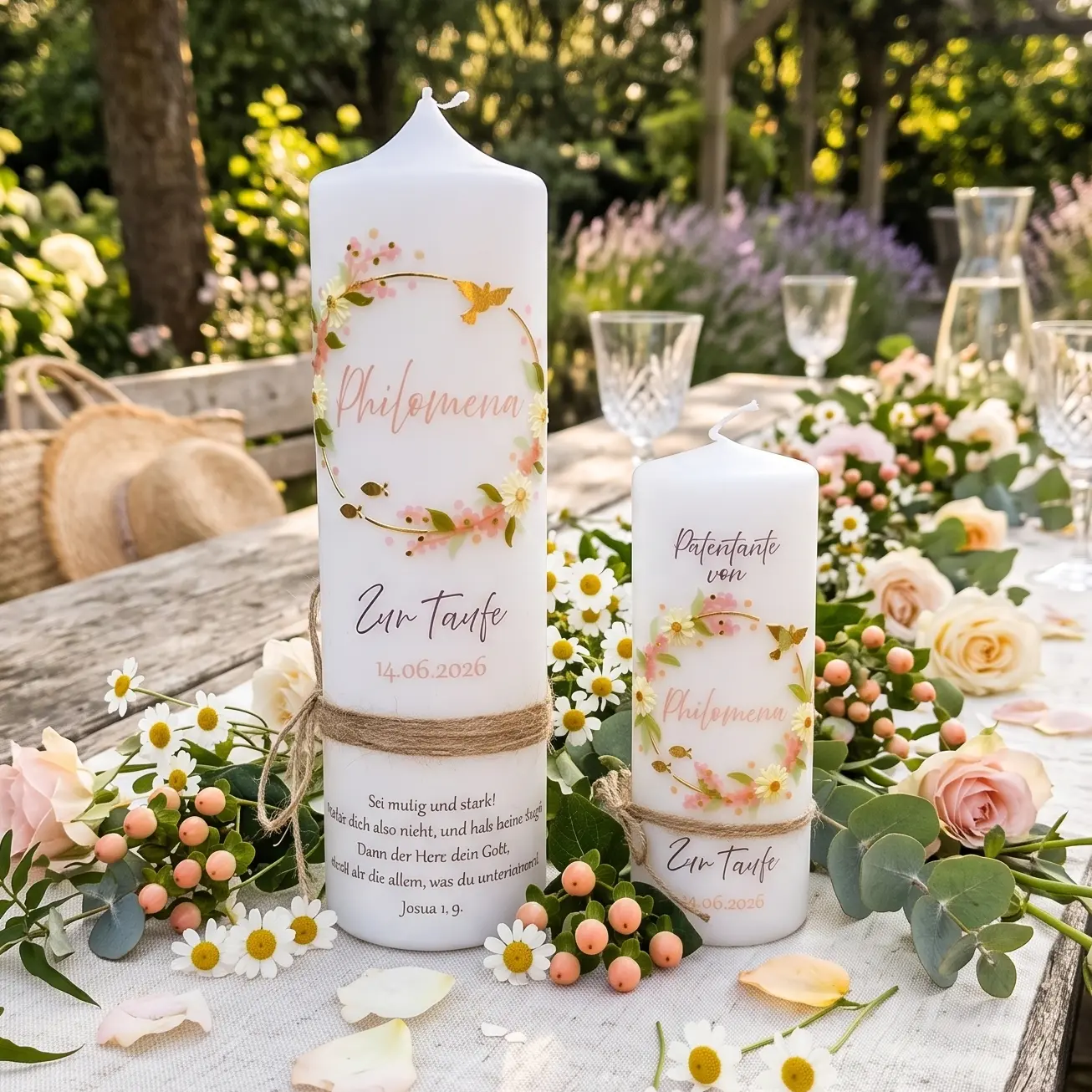 Patenkerze als Geschenk