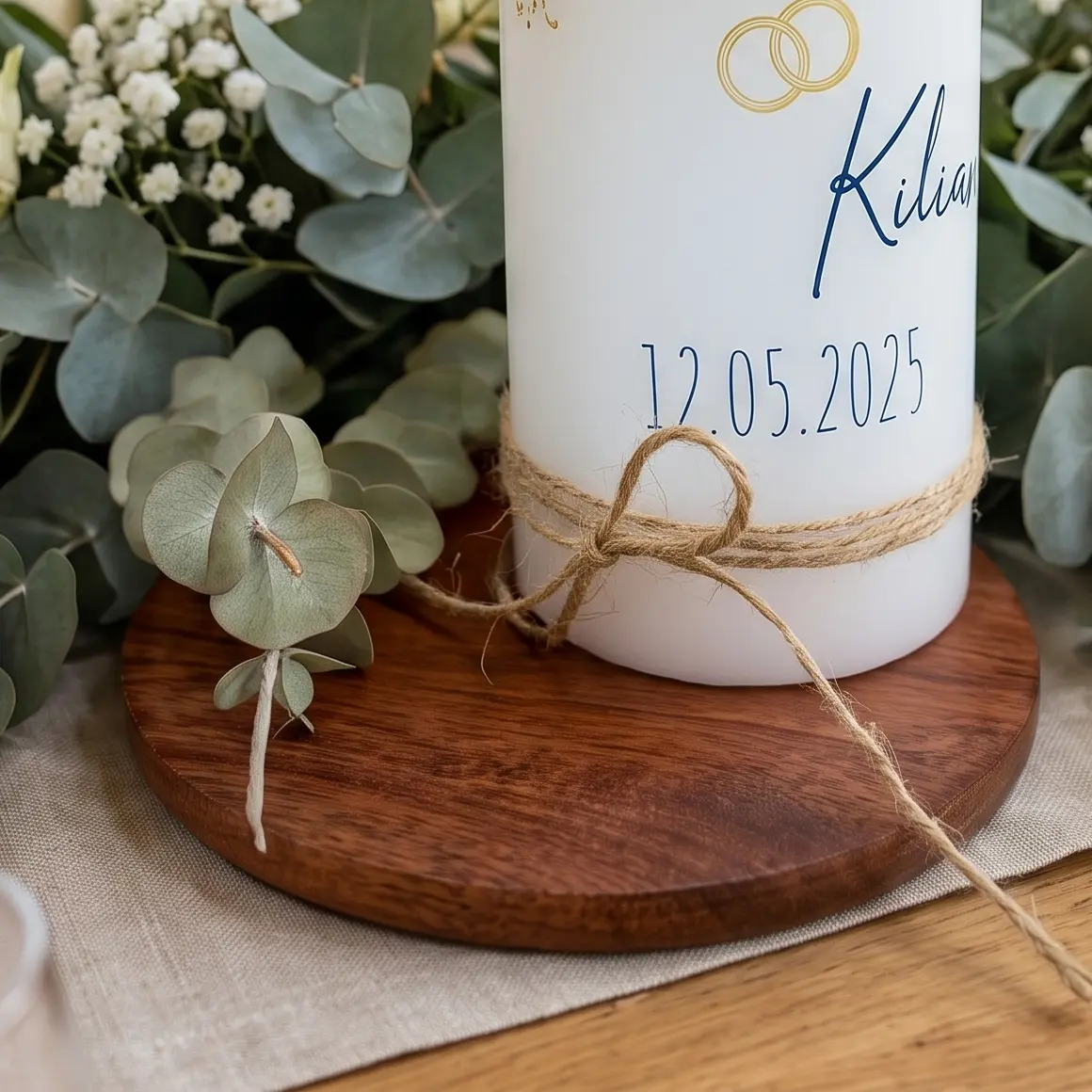 Kerzenständer Holz dunkel Hochzeit Taufe