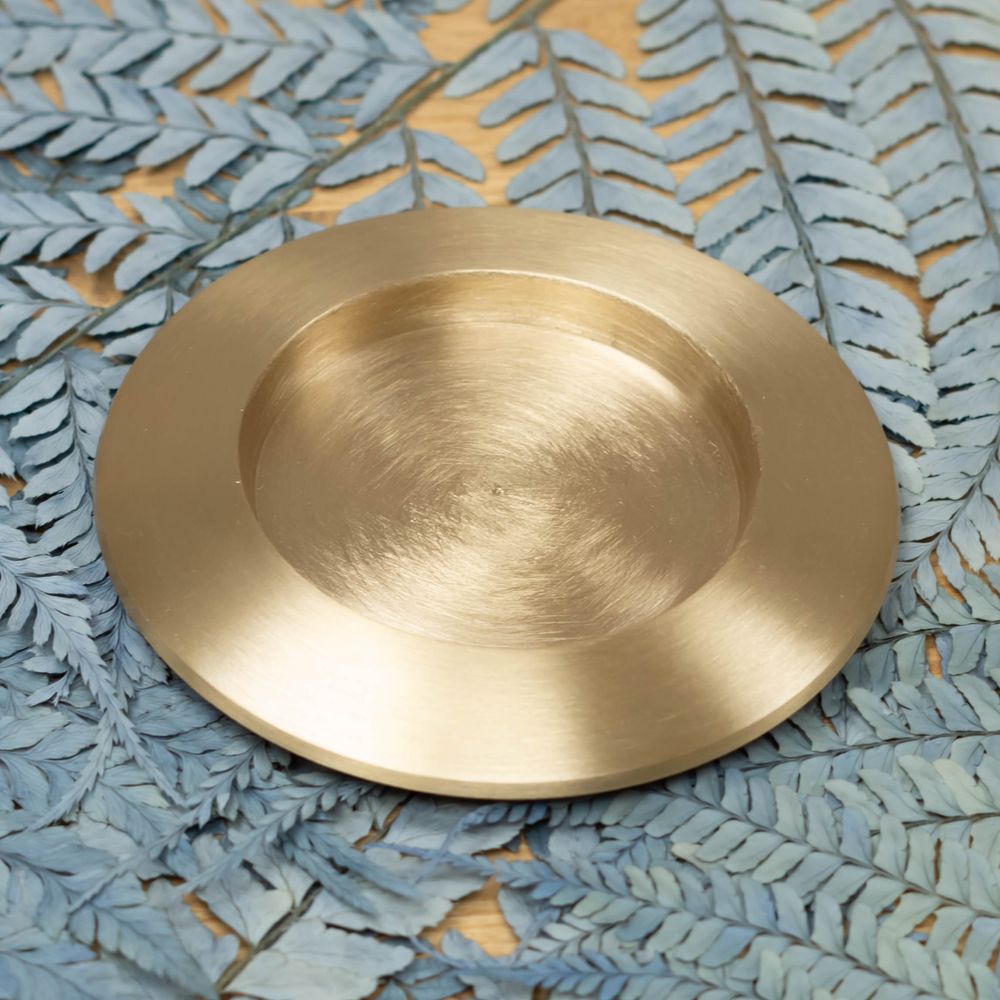 Kerzenteller SENECTUS gold für Deine Taufkerze oder Hochzeitskerze