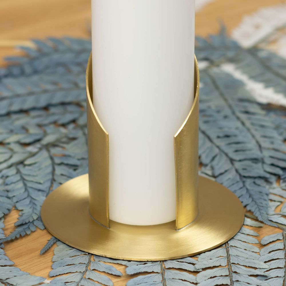 Kerzenhalter aus Metall EREBOS gold, für deine Kommunionkerze oder Taufkerze