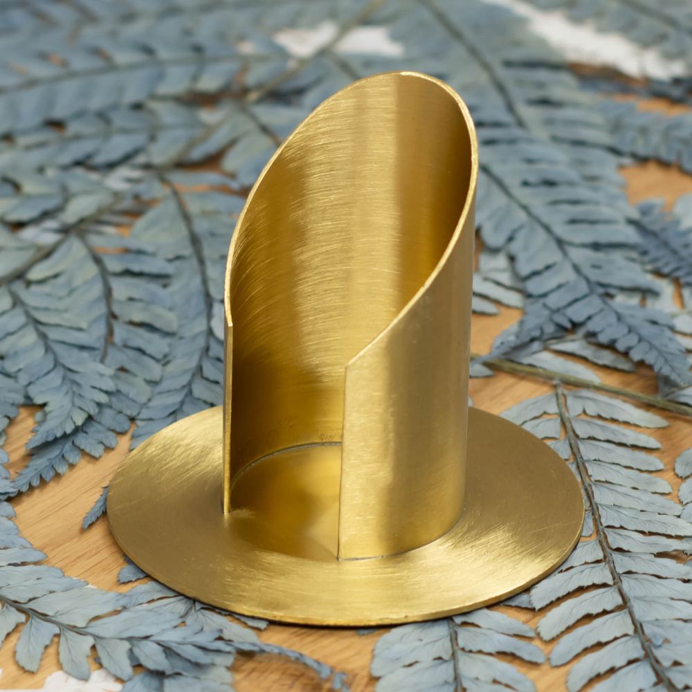 Kerzenhalter aus Metall EREBOS gold, für deine Kommunionkerze oder Taufkerze