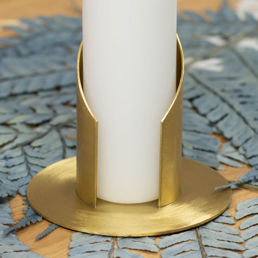 Kerzenhalter aus Metall EREBOS gold, für deine Kommunionkerze oder Taufkerze