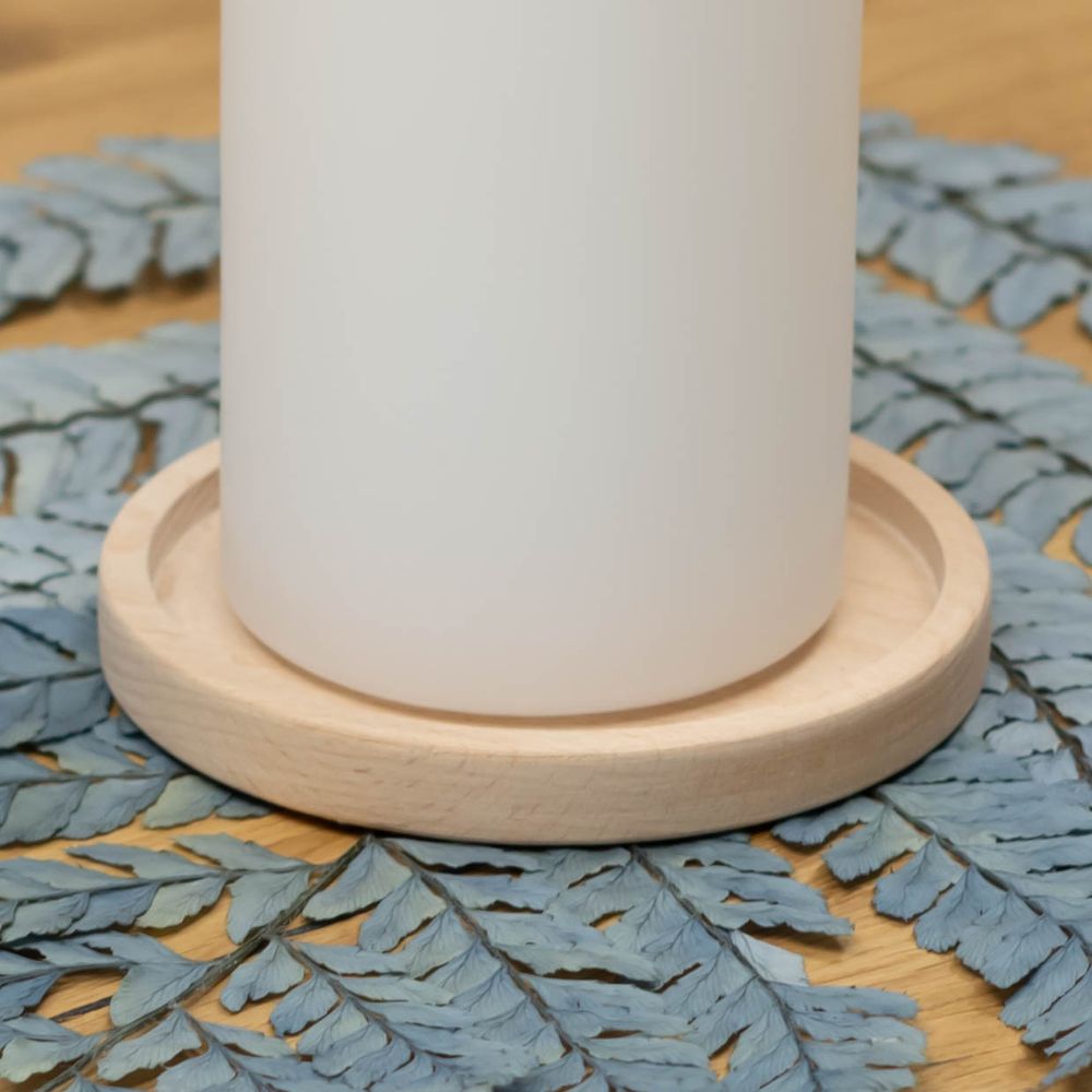 Kerzenteller ARES Holz für Deine Taufkerze oder Hochzeitskerze