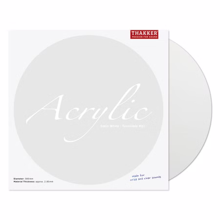 THAKKER Acrylic Mat Satin White - Acrylic platter rest | White