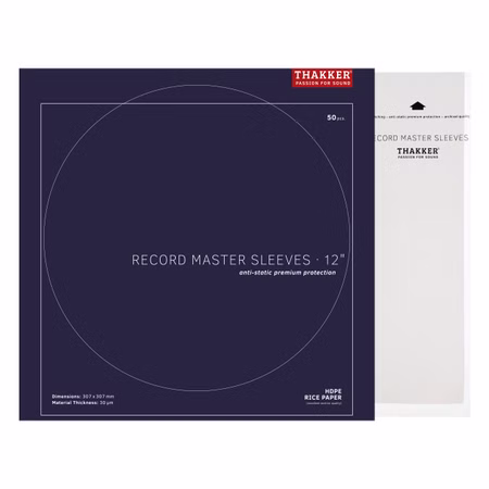 THAKKER Record Master Sleeves 12" - 2 x 50 antistatische Innenhüllen | mehrlagiger Premium-Schutz für 12" Schallplatten/LPs & Maxis