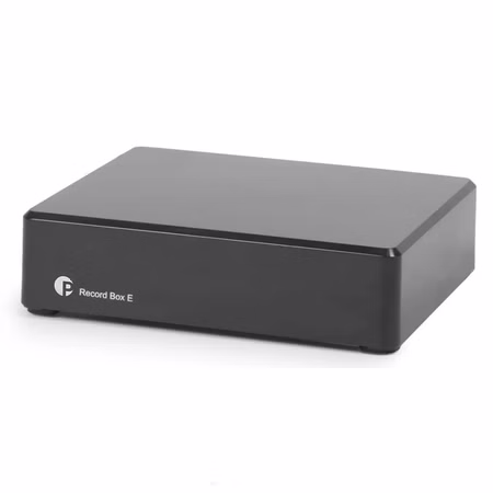 Pro-Ject Record Box E, Phonovorverstärker mit A/D Wandler und USB-Anschluss zum Digitalisieren Ihrer Plattensammlung (Schwarz)