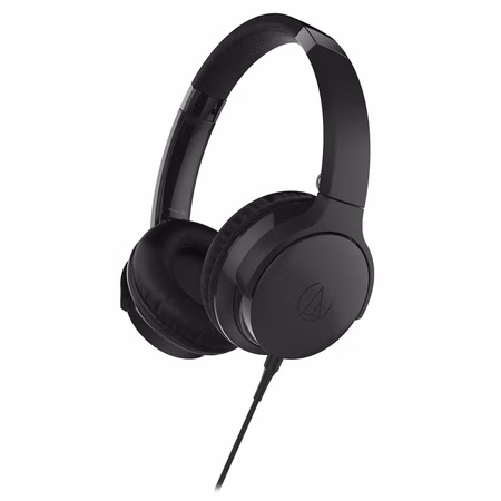 Audio Technica ATH-AR3iS Portable On-Ear Headphones - Black