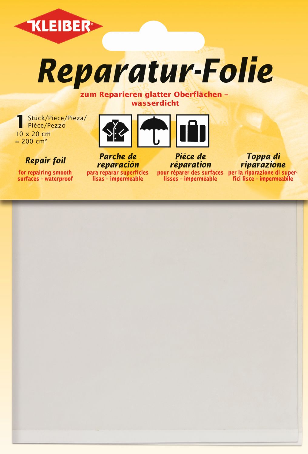 Camping-Nylon Reparatur Flicken selbstklebend 10x12 cm transparent