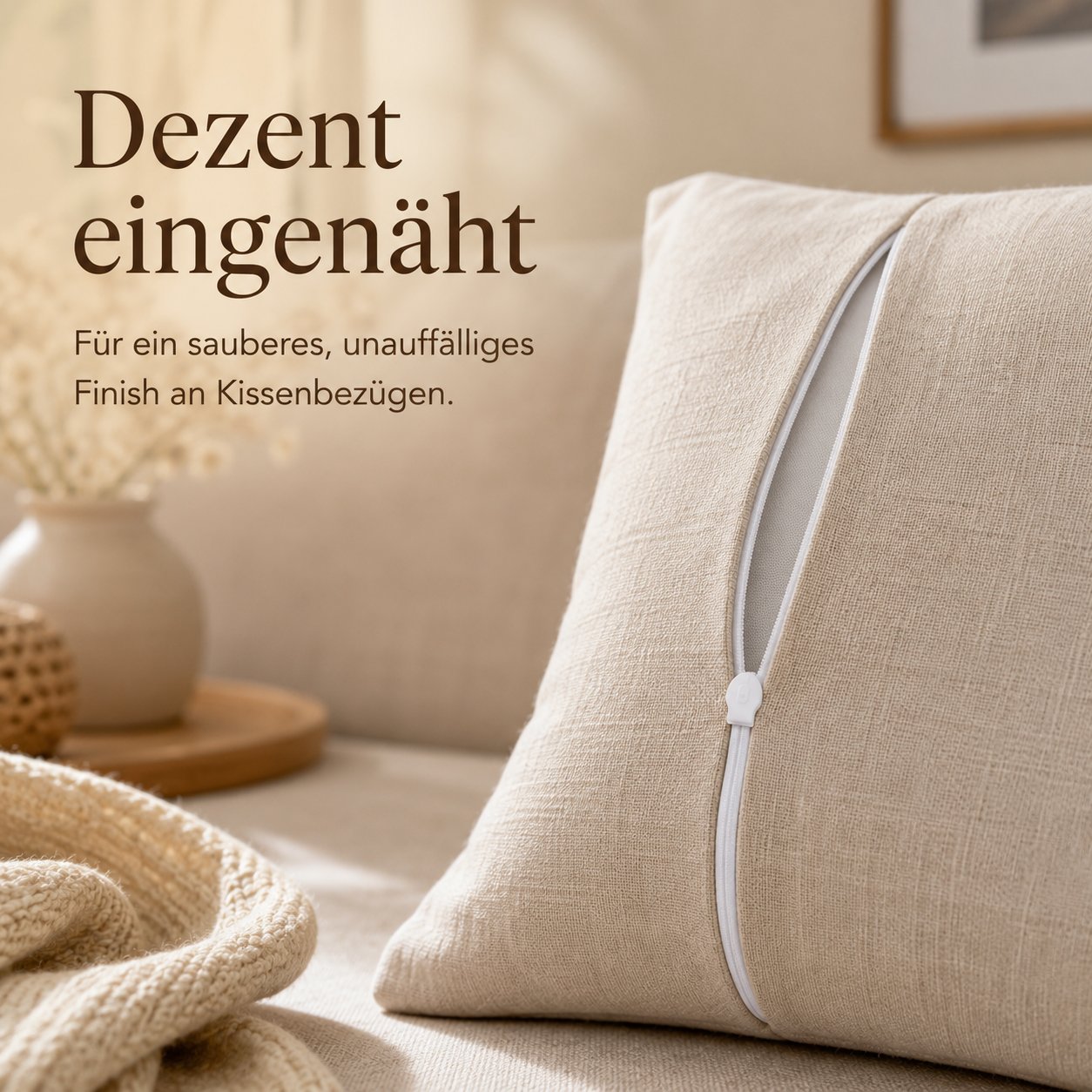 Reißverschluss für Bettwäsche, 80 cm, nicht teilbar, weiß