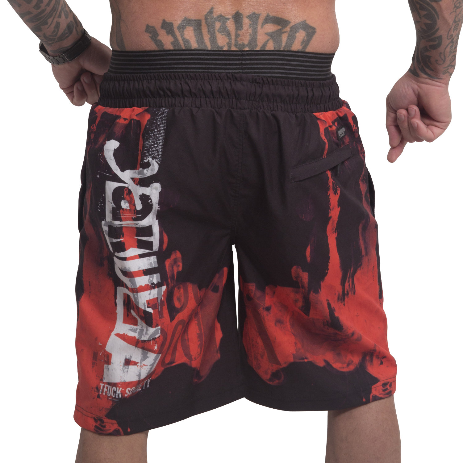 Yakuza pánské plavkové šortky Burning Allover Board Shorts