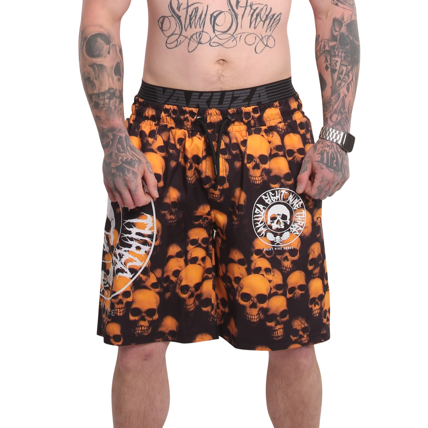 Yakuza pánské plavkové šortky Skull Theme Board Shorts