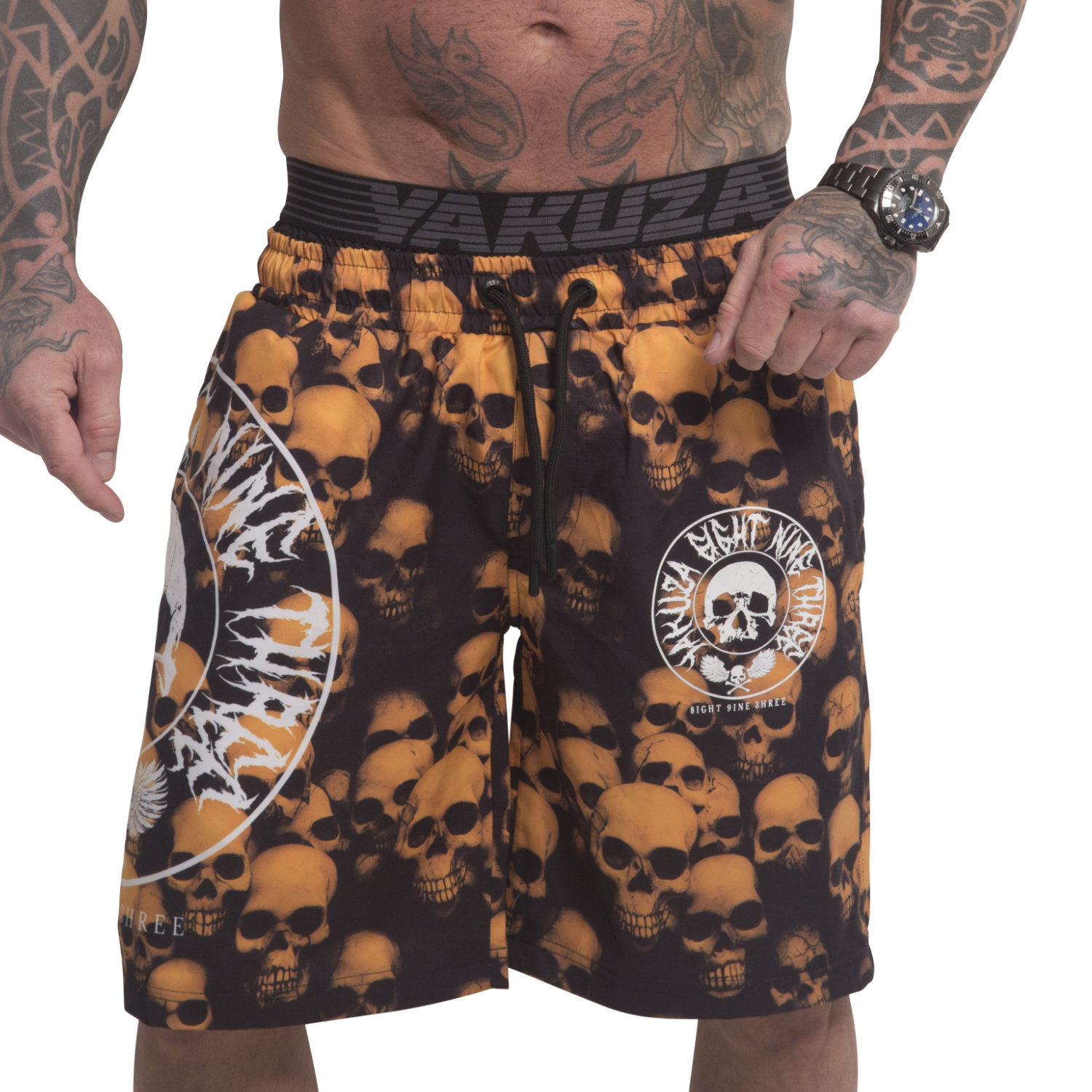 Yakuza pánské plavkové šortky Skull Theme Board Shorts