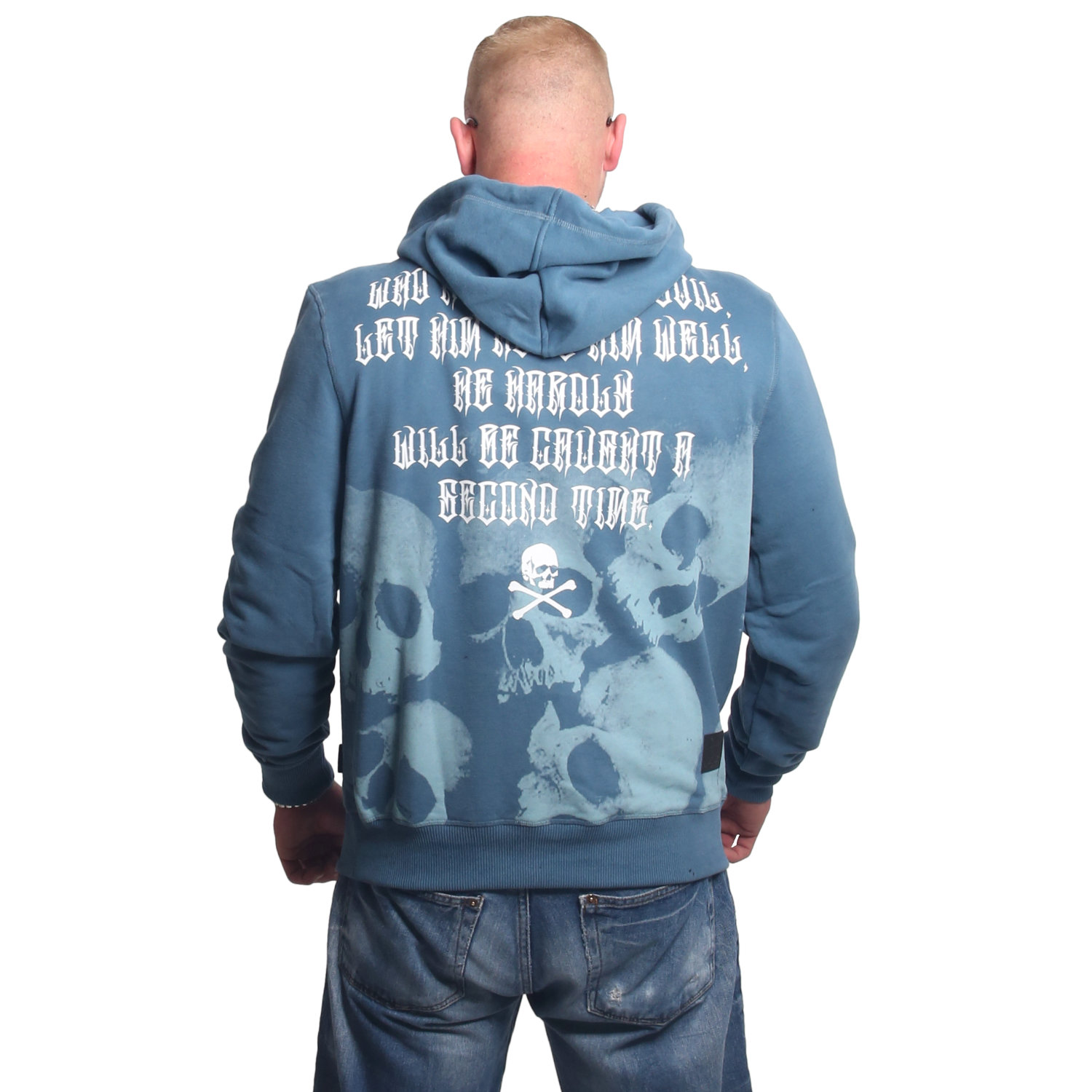 Yakuza pánská mikina s kapucí Battlefield Hoodie mallard/blue 3XL
