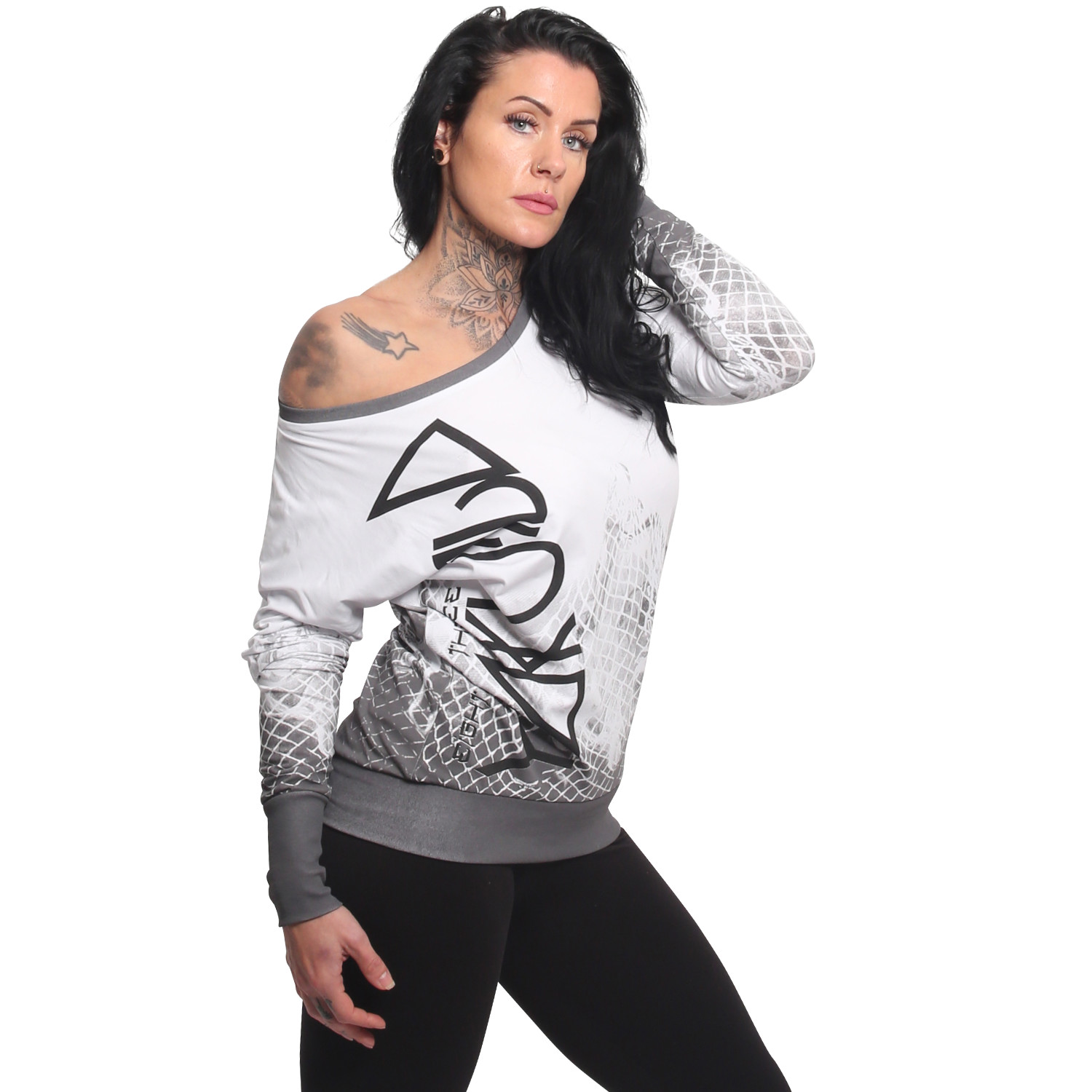 Yakuza dámské tričko s dlouhým rukávem Mesh Rose Urban Longsleeve T-Shirt