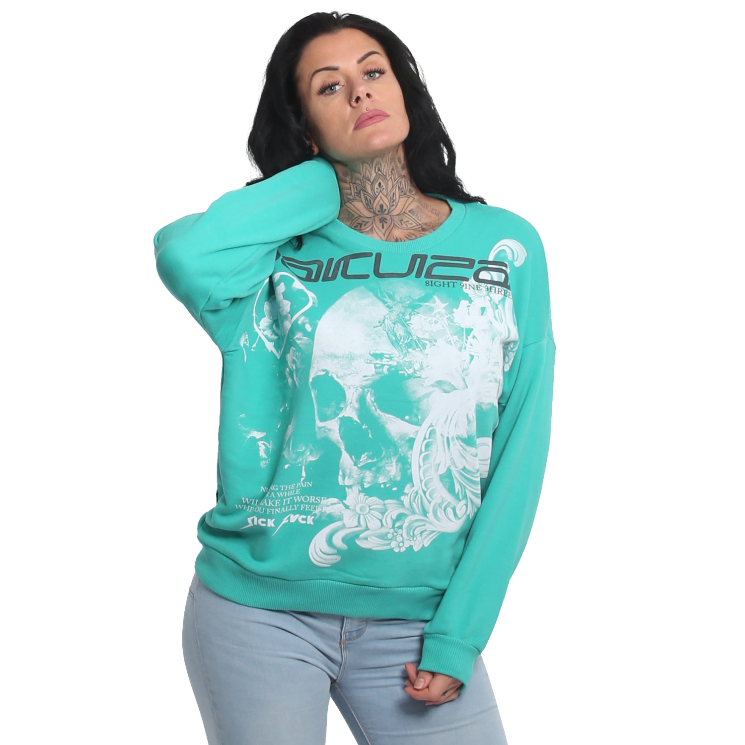 Yakuza dámská mikina Ornamental Skull Urban Sweatshirt