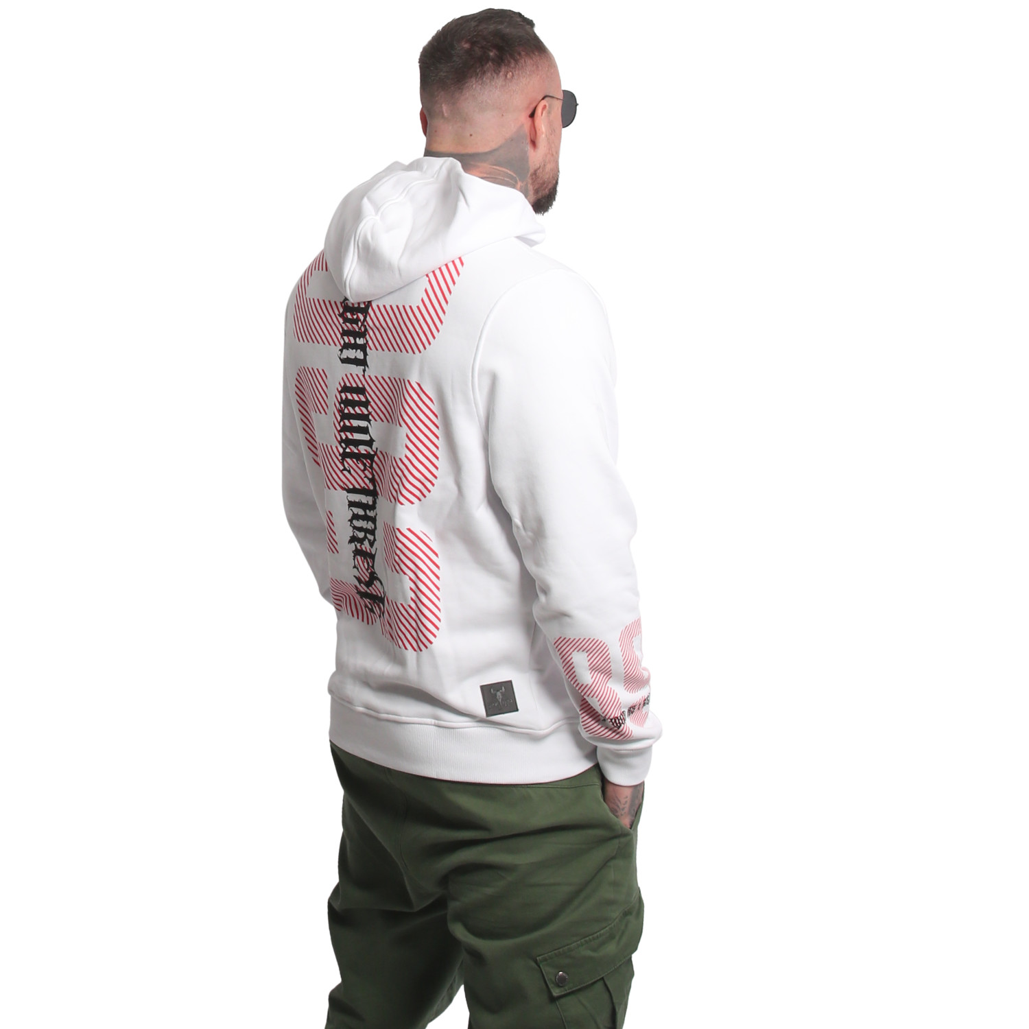 Yakuza pánská mikina s kapucí Wildcat Hoodie white 3XL