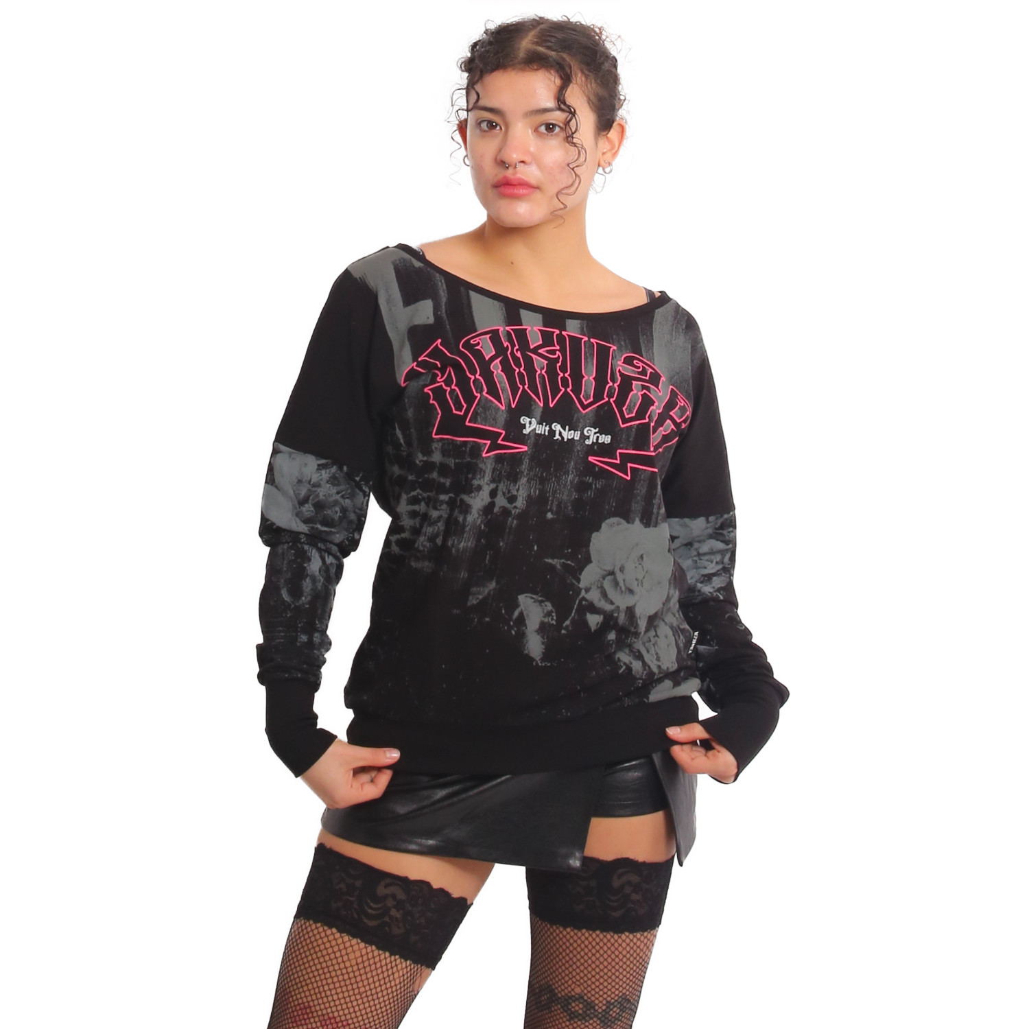 Yakuza dámské tričko s dlouhým rukávem Darkness Allover Urban Longsleeve T-Shirt