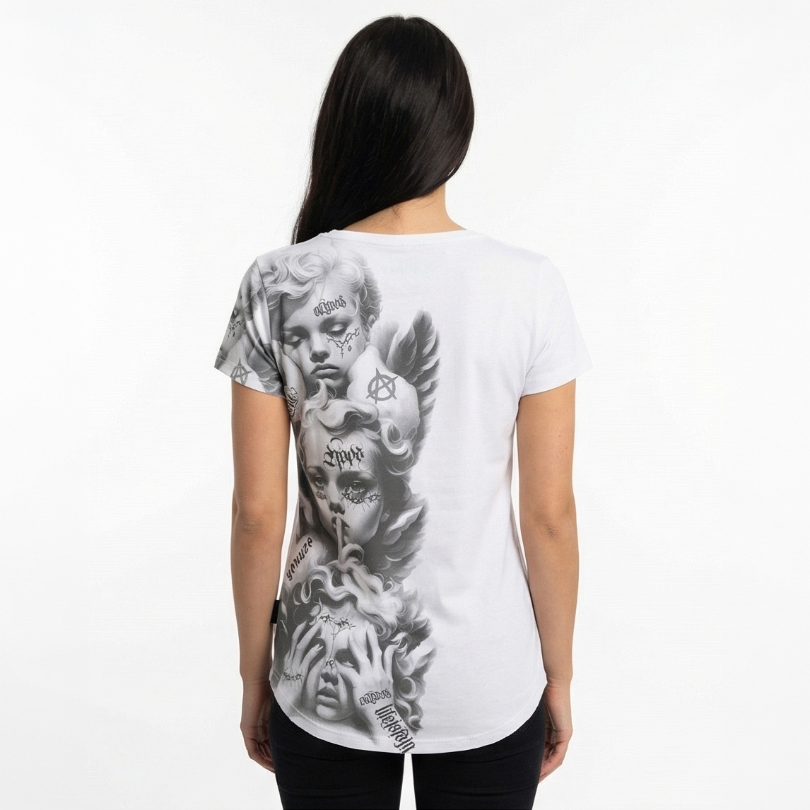 Yakuza dámské tílko Wise Kids Curved V Neck T-Shirt white XL