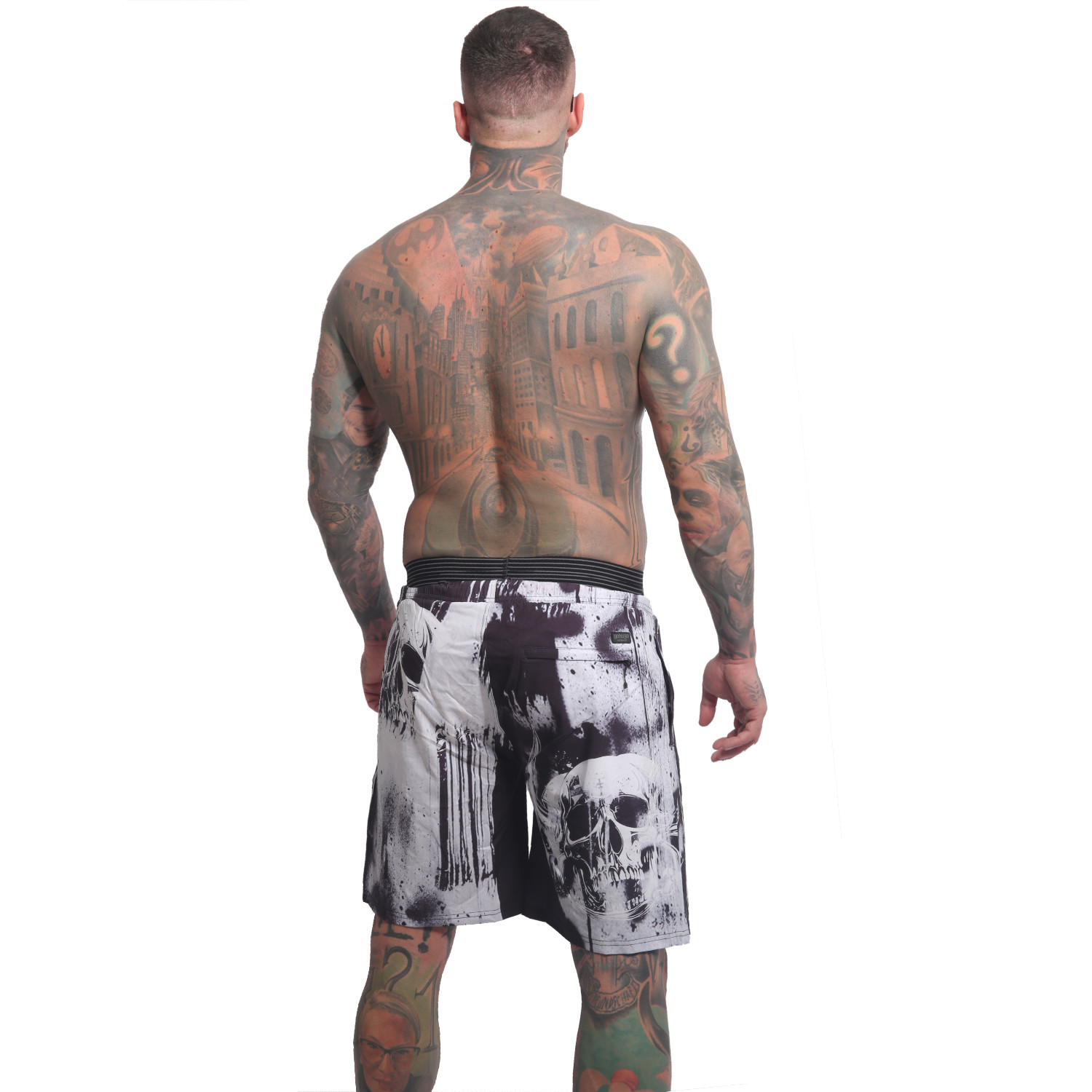 Yakuza pánské plavkové šortky Horned FU Board Shorts