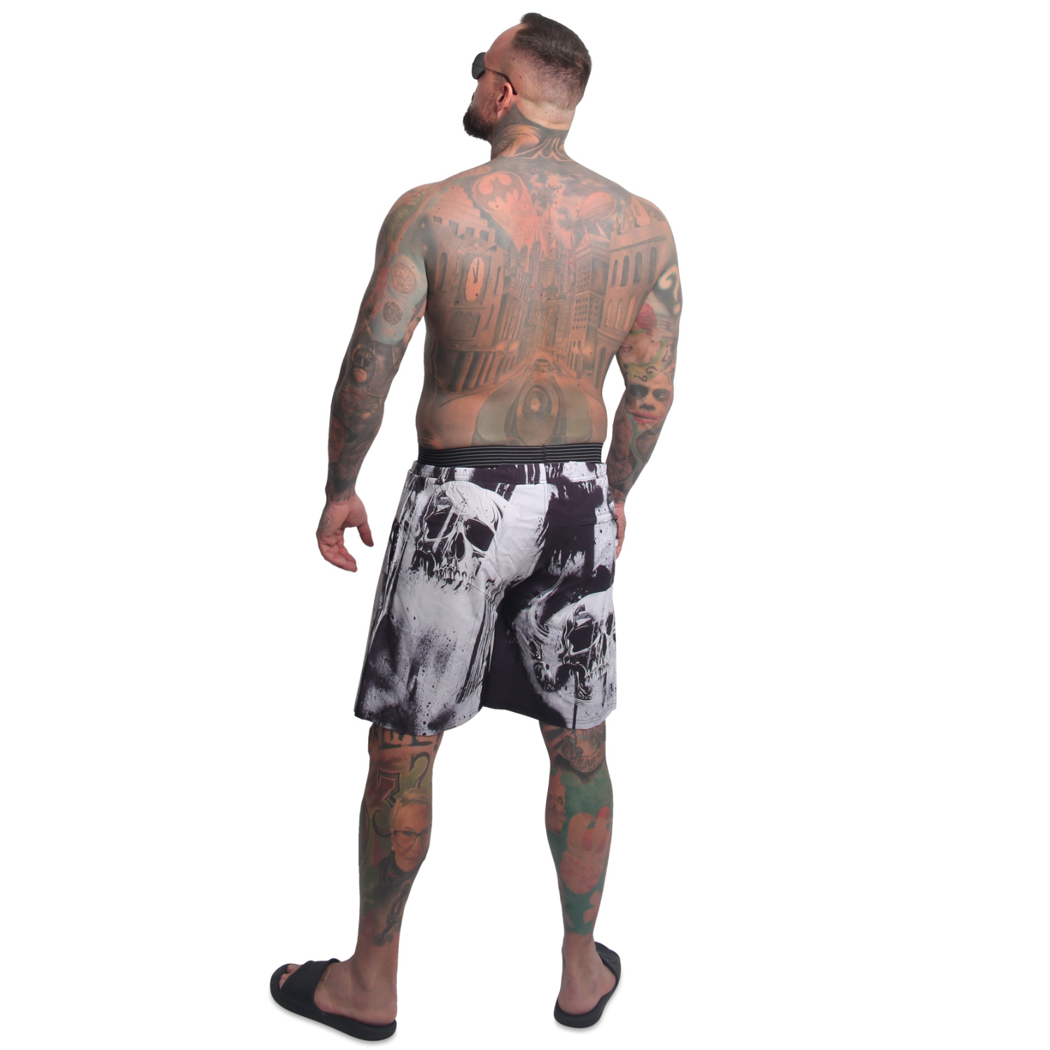 Yakuza pánské plavkové šortky Horned FU Board Shorts