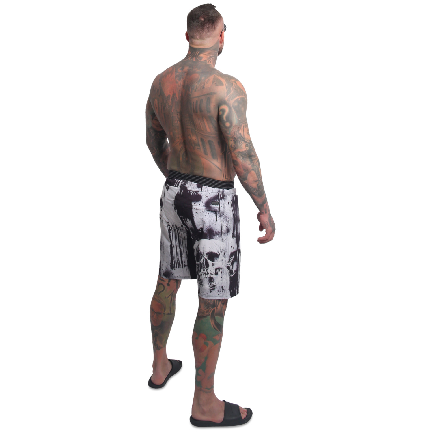 Yakuza pánské plavkové šortky Horned FU Board Shorts