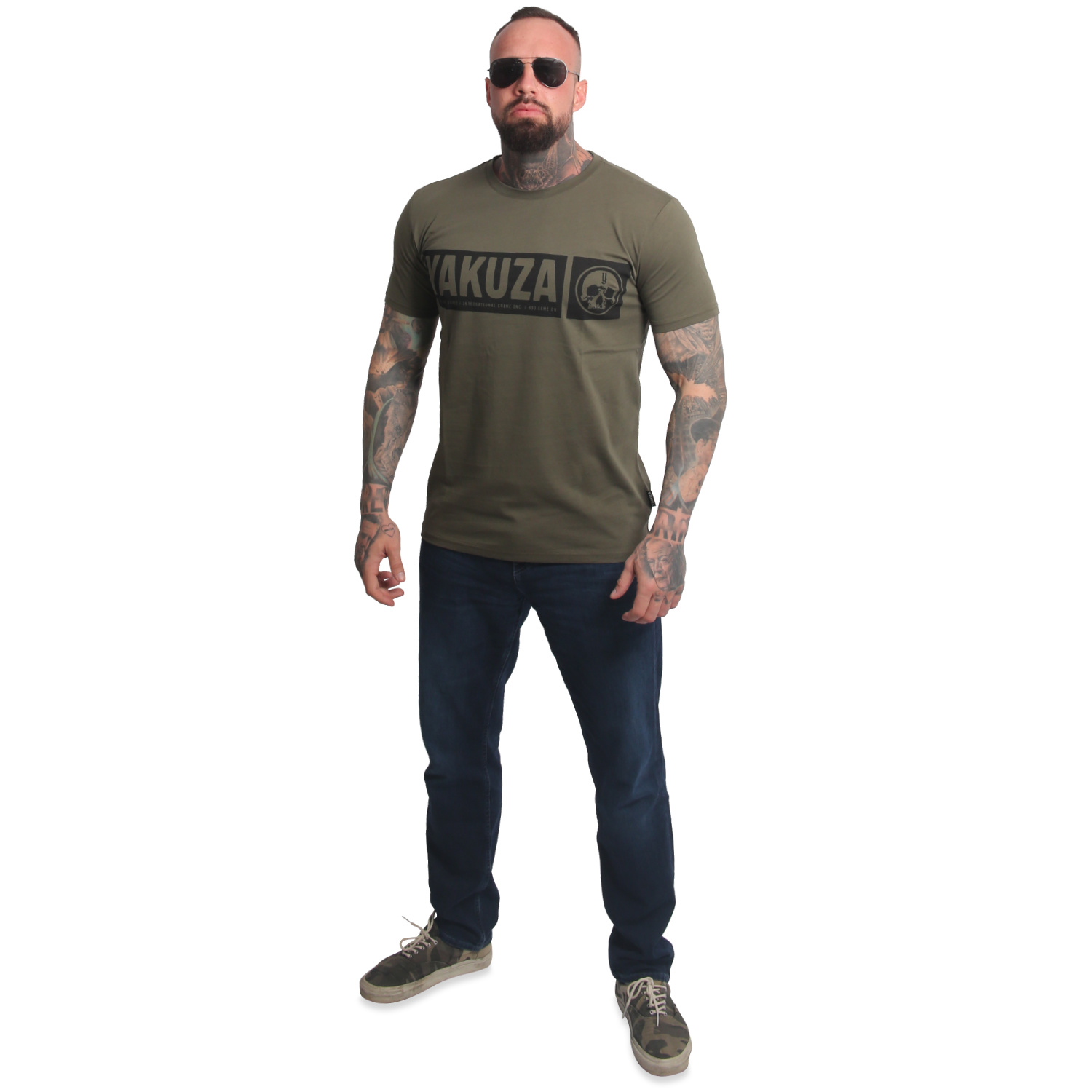 Yakuza pánské tričko Bleak Regular Basic T-Shirt grape/leaf L