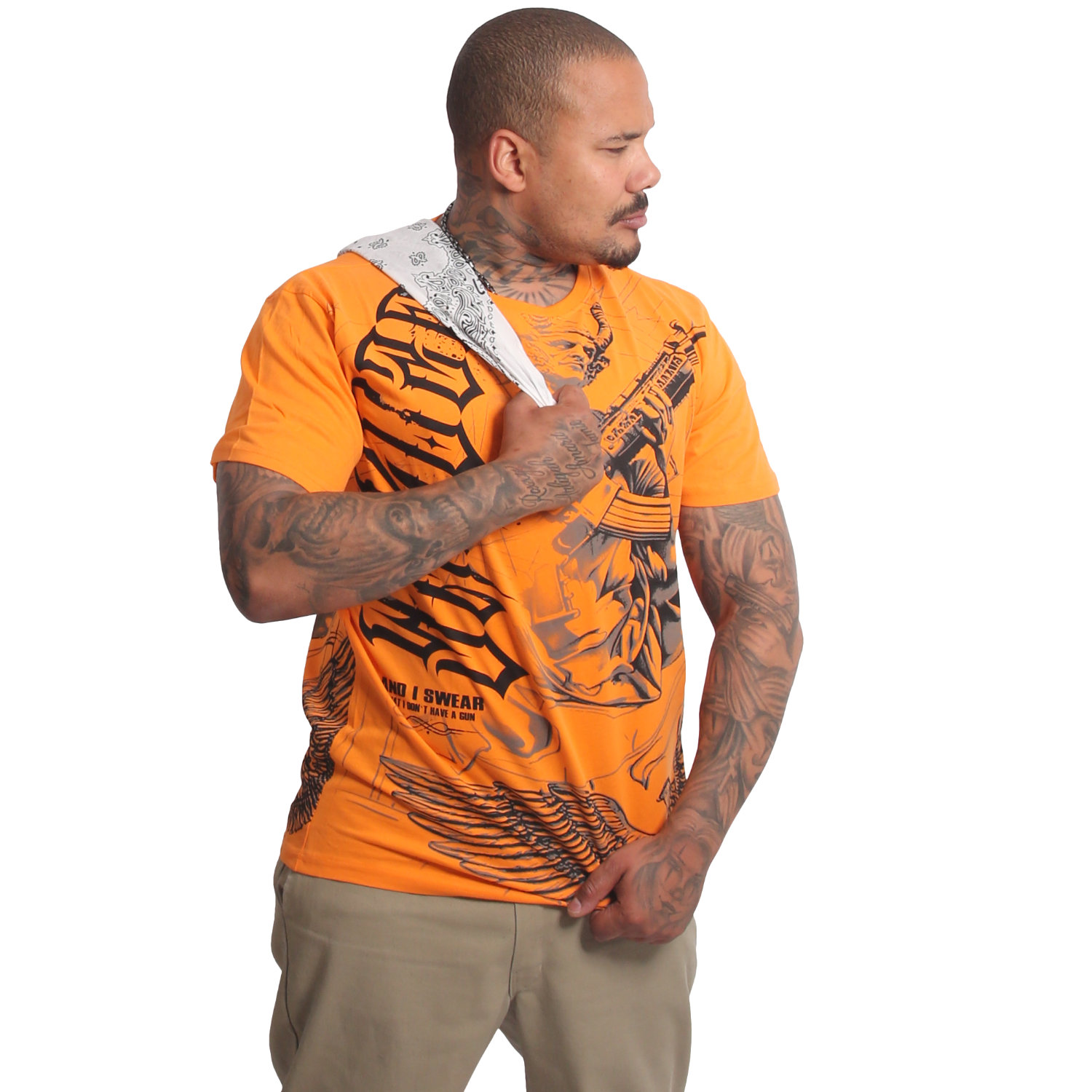 Yakuza pánské tričko Swear Regular T-Shirt orange/popsicle S