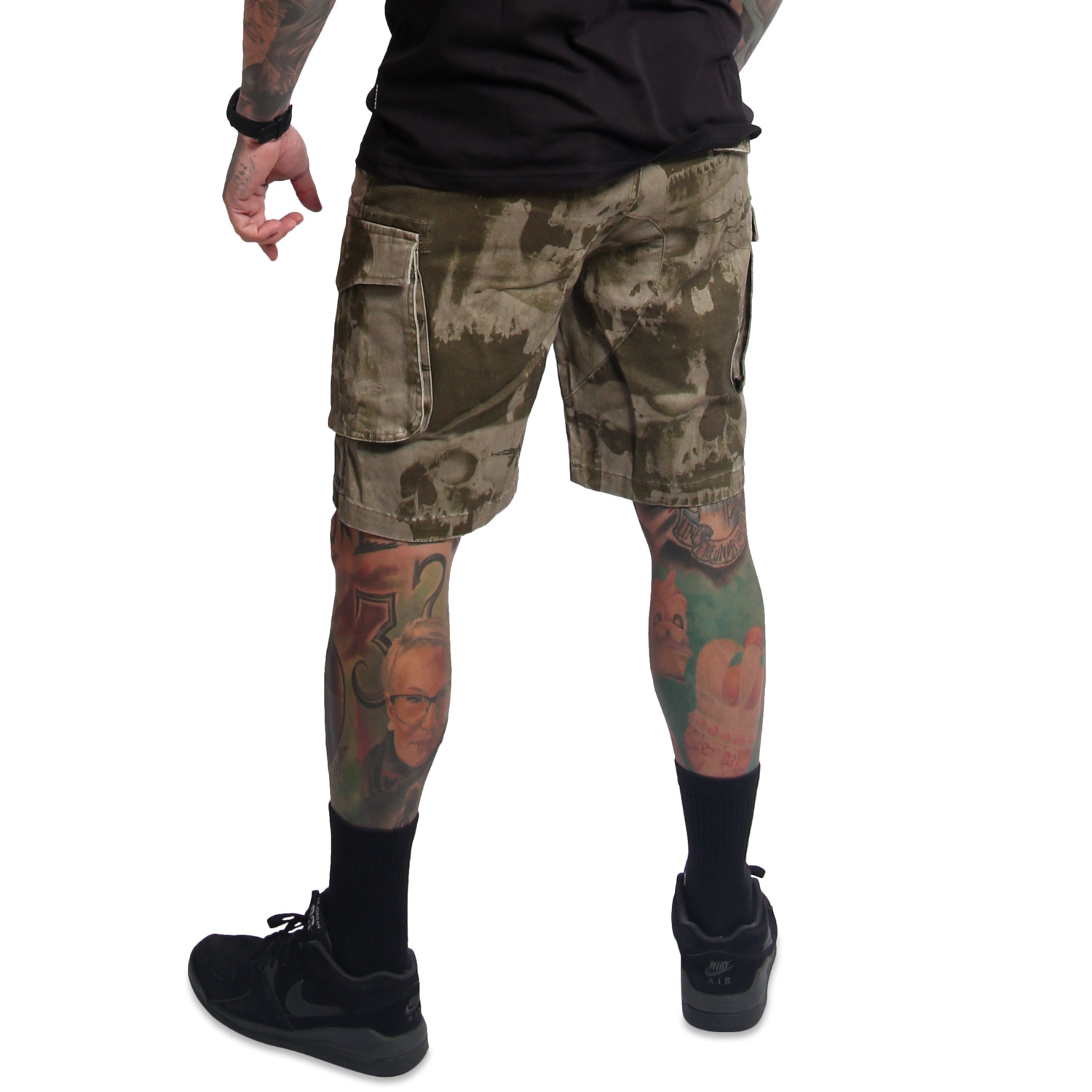 Yakuza pánské cargo šortky Crashed Skull Cargo Shorts
