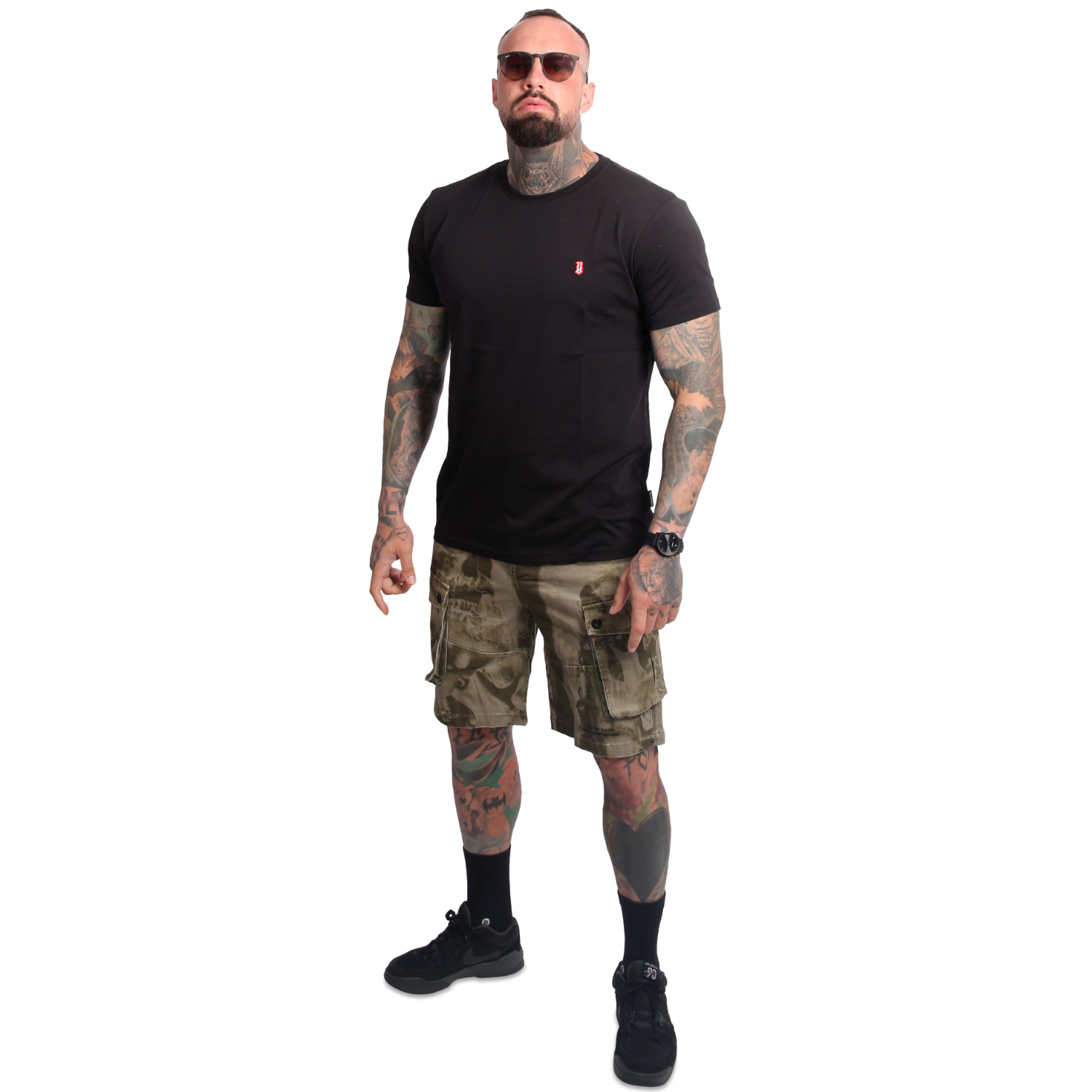 Yakuza pánské cargo šortky Crashed Skull Cargo Shorts