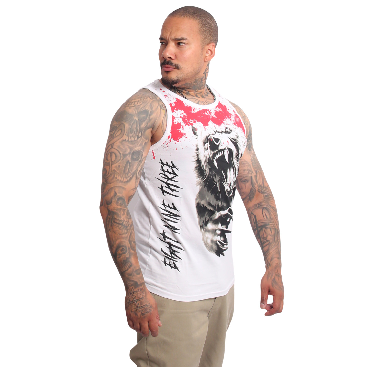 Yakuza pánské tílko Creepy Slim Tanktop white S