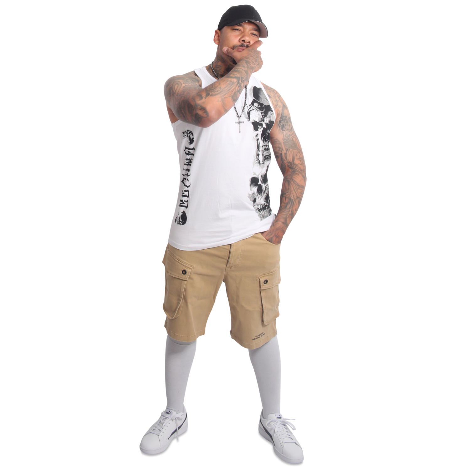 Yakuza pánské tílko Mouth Slim Racer Tanktop white 3XL